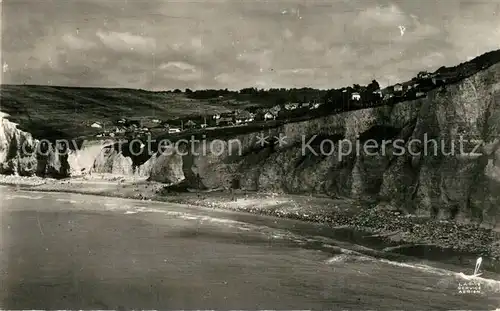 AK / Ansichtskarte Berneval le Grand Les Falaises et la Plage vue aerienne Berneval le Grand