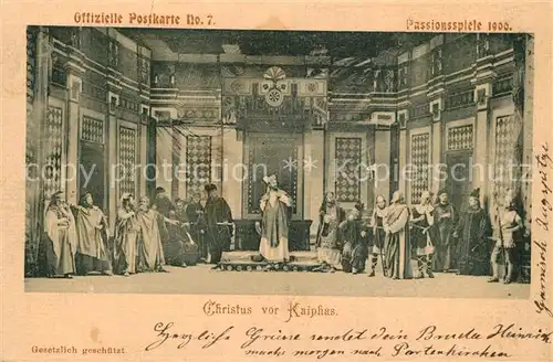 AK / Ansichtskarte Oberammergau Passionsspiele 1906 Christus vor Kaiphas Oberammergau