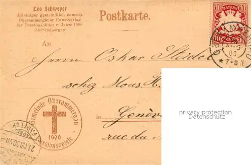 AK / Ansichtskarte Oberammergau Passionsspiele 1906 Christus vor Kaiphas Oberammergau