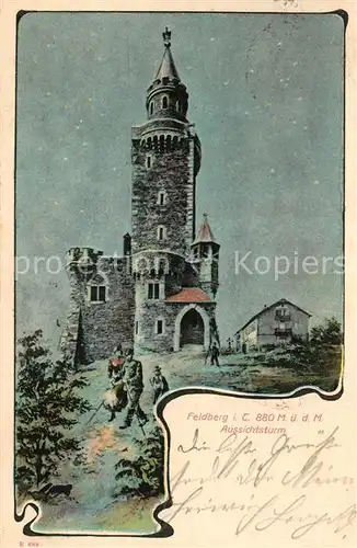 AK / Ansichtskarte Feldberg_Taunus Aussichtsturm Feldberg Taunus