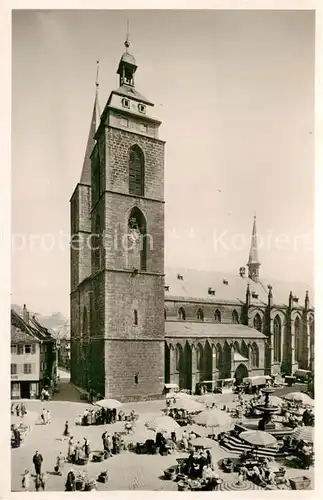 AK / Ansichtskarte Neustadt_Weinstrasse Marktplatz mit Stiftskirche Neustadt_Weinstrasse