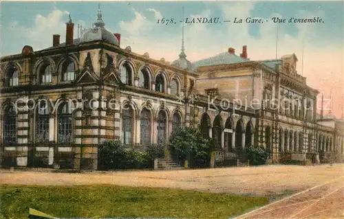 AK / Ansichtskarte Landau_Isar Bahnhof Landau Isar