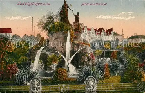 AK / Ansichtskarte Ludwigshafen_Rhein Jubil?ums Denkmal Ludwigshafen Rhein