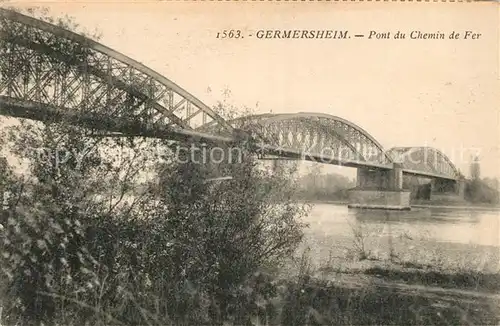 AK / Ansichtskarte Germersheim Pont du Chemin de Fer Germersheim
