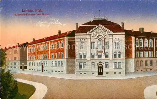 AK / Ansichtskarte Landau_Pfalz Infanterie Kaserne und Casino Landau Pfalz