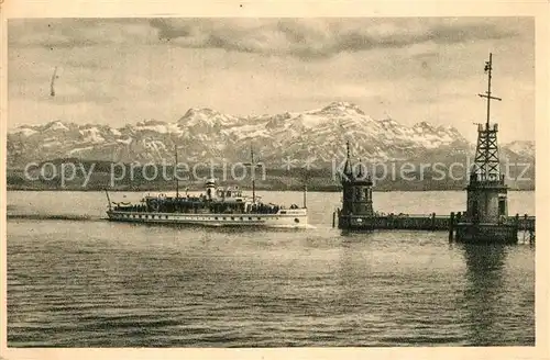 AK / Ansichtskarte Konstanz_Bodensee Hafen Saentisblick Konstanz_Bodensee