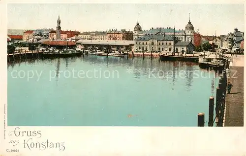 AK / Ansichtskarte Konstanz_Bodensee Hafen Panorama Konstanz_Bodensee