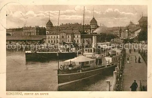 AK / Ansichtskarte Konstanz_Bodensee Hafen Konstanz_Bodensee