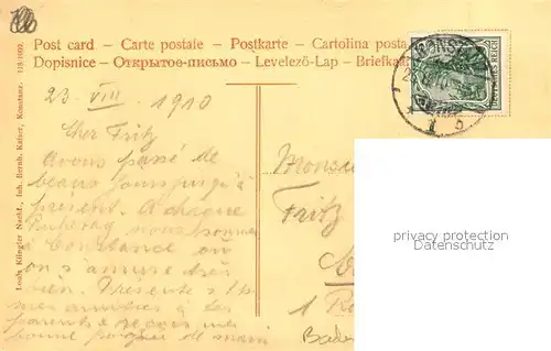 AK / Ansichtskarte Konstanz_Bodensee Hafeneinfahrt Stadtgarten Konstanz_Bodensee