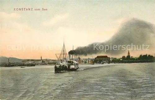 AK / Ansichtskarte Konstanz_Bodensee Panorama vom See Konstanz_Bodensee