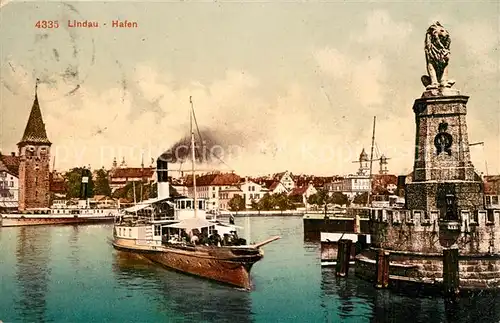 AK / Ansichtskarte Lindau_Bodensee Hafen Lindau Bodensee