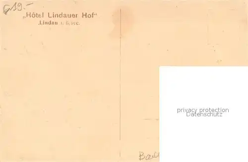 AK / Ansichtskarte Lindau_Bodensee Hotel Lindauer Hof Hafen  Lindau Bodensee