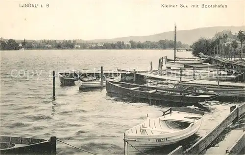 AK / Ansichtskarte Lindau_Bodensee Kleiner See Bootshafen Lindau Bodensee