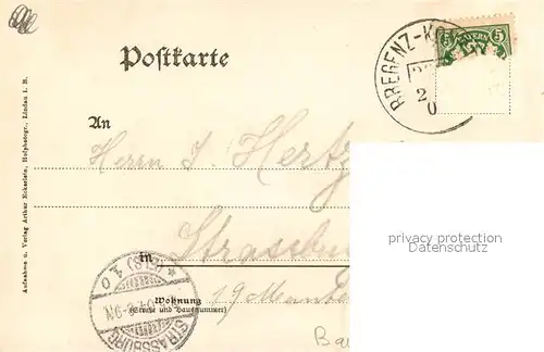 AK / Ansichtskarte Lindau_Bodensee Hafen Stadtpanorama Lindau Bodensee