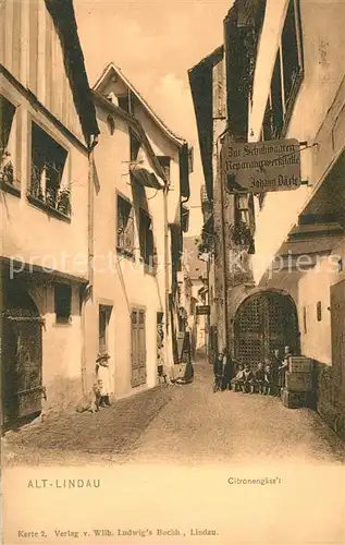 AK / Ansichtskarte Lindau_Bodensee Citronengaessl Lindau Bodensee