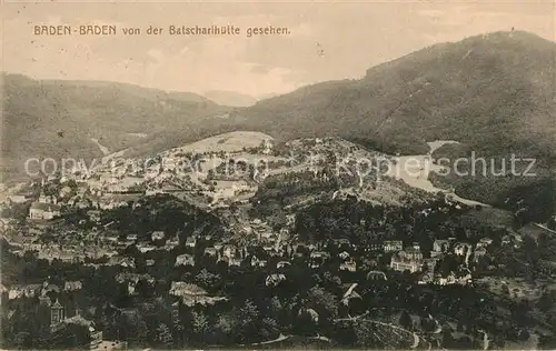 AK / Ansichtskarte Baden Baden Blick von der Batscharihuette  Baden Baden