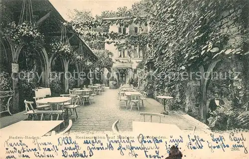 AK / Ansichtskarte Baden Baden Restauration Schloss Hohenbaden Baden Baden