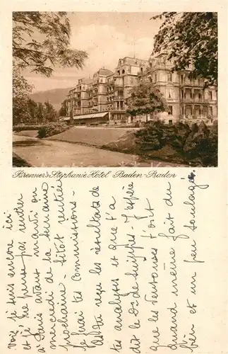 AK / Ansichtskarte Baden Baden Brenners Stephanie Hotel Baden Baden