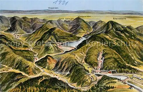 AK / Ansichtskarte Murgtal_Baden Panoramakarte Murgtal_Baden