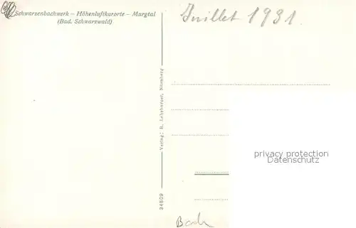 AK / Ansichtskarte Murgtal_Baden Panoramakarte Murgtal_Baden