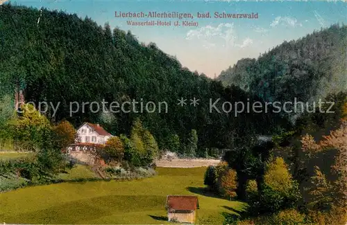 AK / Ansichtskarte Allerheiligen_Oppenau Wasserfall Hotel Allerheiligen_Oppenau