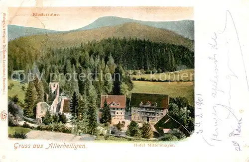 AK / Ansichtskarte Allerheiligen_Oppenau Kloster Ruine  Allerheiligen_Oppenau