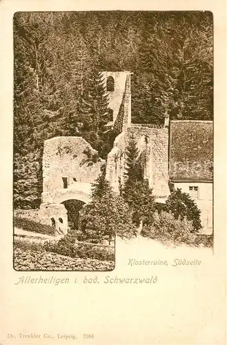 AK / Ansichtskarte Allerheiligen_Oppenau Klosterruine Allerheiligen_Oppenau