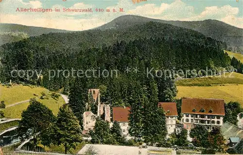 AK / Ansichtskarte Allerheiligen_Oppenau Klosterruine Gasthof Allerheiligen_Oppenau