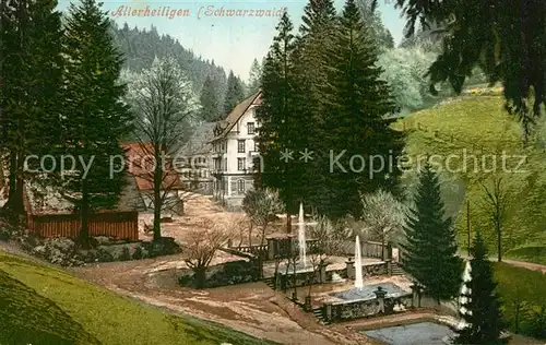 AK / Ansichtskarte Allerheiligen_Oppenau Panorama Brunnen Allerheiligen_Oppenau