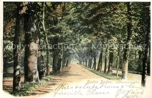 AK / Ansichtskarte Baden Baden Lichtenthaler Allee Baden Baden