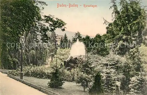 AK / Ansichtskarte Baden Baden Kuranlagen Baden Baden