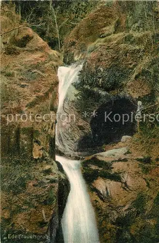 AK / Ansichtskarte Ottenhoefen_Schwarzwald Edelfrauengrab Wasserfall Ottenhoefen Schwarzwald