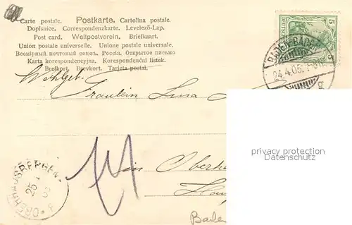 AK / Ansichtskarte Baden Baden Felsenbruecke auf dem Baltert Baden Baden