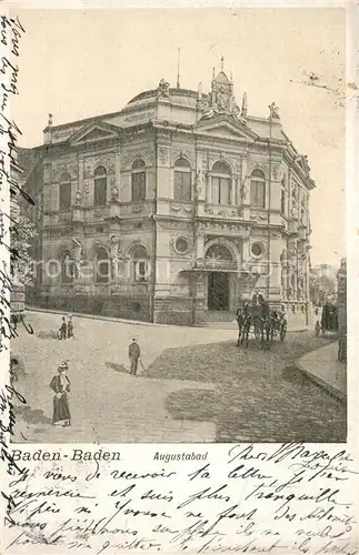 AK / Ansichtskarte Baden Baden Augustabad Baden Baden