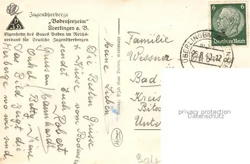 AK / Ansichtskarte ueberlingen_Bodensee Jugendherberge Bodenseeheim ueberlingen Bodensee