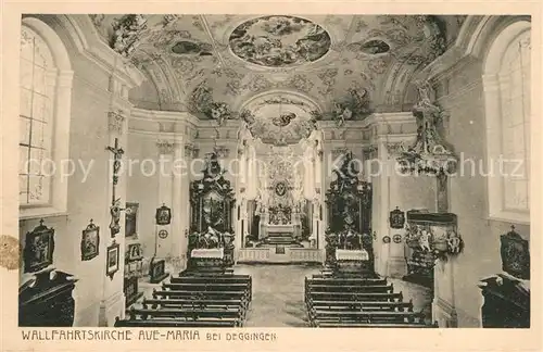 AK / Ansichtskarte Deggingen Wallfahrtskirche Aue Maria Altarraum Deggingen