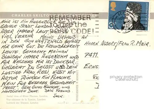 AK / Ansichtskarte London Aerial View of River Thames London