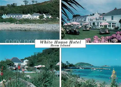 AK / Ansichtskarte Herm_Island White Hous Hotel Garten Panorama Herm_Island