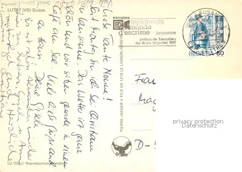 AK / Ansichtskarte Lutry Vue aerienne Lutry