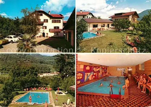 AK / Ansichtskarte Lana_Meran Pension Garni Gschwangut Pool Hallenbad Lana_Meran