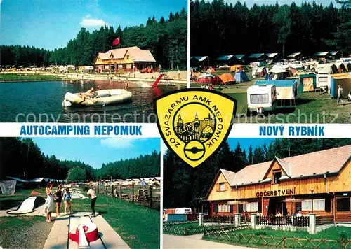 AK / Ansichtskarte Novy_Rybnik Autocamping Nepomuk Badesee Minigolf Restaurant 