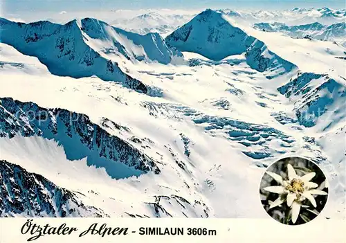 AK / Ansichtskarte Similaun oetztaler Alpen Marzellspitze Fliegeraufnahme Similaun