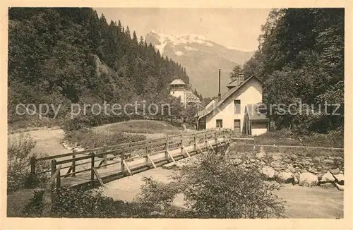 AK / Ansichtskarte Saint Gervais les Bains Pont de la Cascade Saint Gervais les Bains