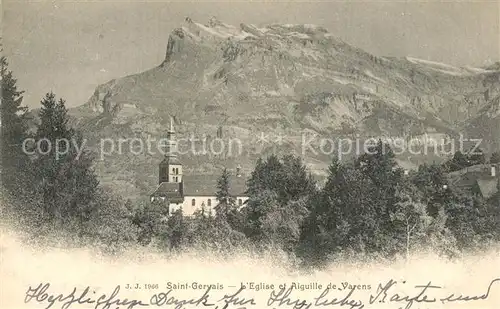 AK / Ansichtskarte Saint Gervais les Bains Eglise et Aiguille de Varens Saint Gervais les Bains