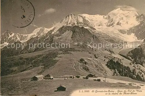 AK / Ansichtskarte Saint Gervais les Bains Gare du Col de Voza Chaine du Mont Blanc Alpes Francaises Saint Gervais les Bains