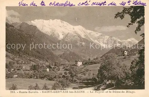 AK / Ansichtskarte Saint Gervais les Bains Le Neyret et le Dome de Miage Alpes Saint Gervais les Bains