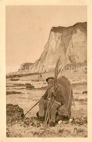 AK / Ansichtskarte Quiberville Pecheur Collection Les petits tableaux de Normandi Quiberville