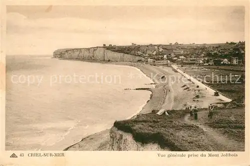 AK / Ansichtskarte Criel sur Mer Vue generale prise du Mont Jolibois Criel sur Mer