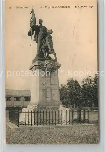 AK / Ansichtskarte Asnieres sur Seine Monument des Enfants Asnieres sur Seine