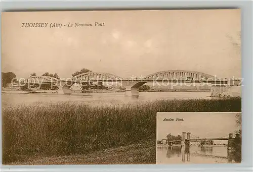AK / Ansichtskarte Thoissey Le nouveau pont et l ancien pont sur la Saone Thoissey